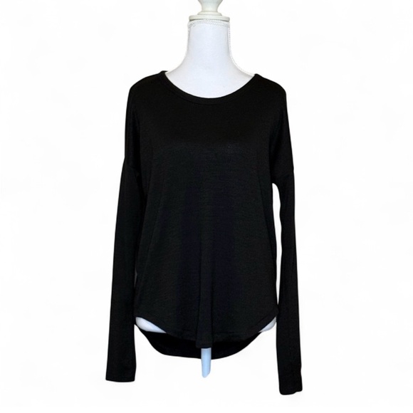 rag & bone Tops - Rag & Bone Black Long Sleeve Lightweight Crew Neck Top XS